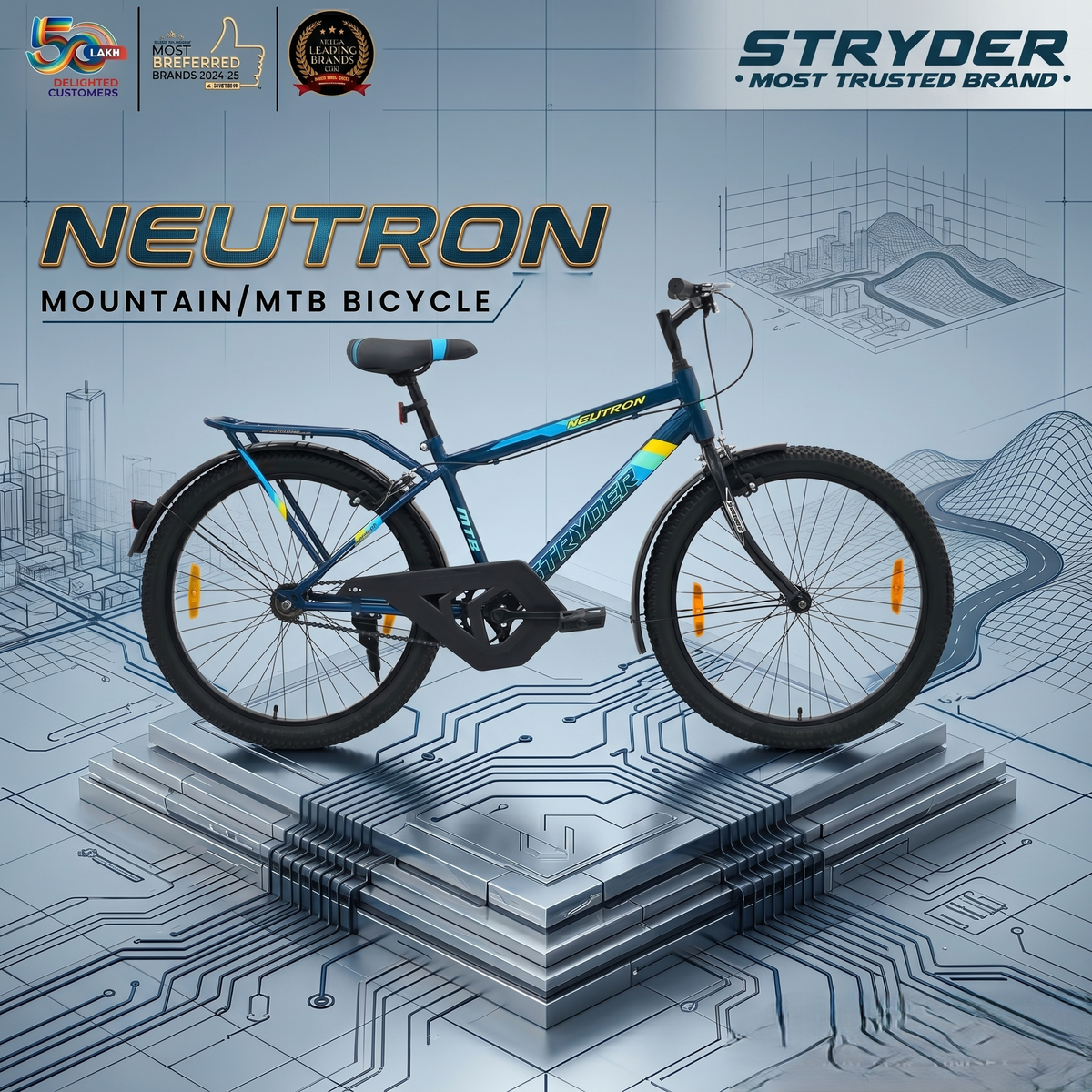Tata Stryders Neutron IC 26T - Metal Fenders